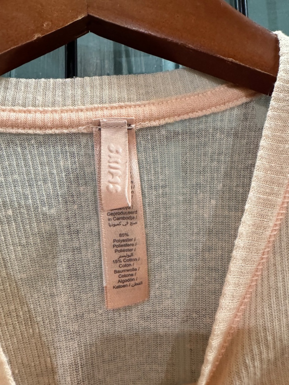 Skims lightweight knitted tee Womens Peach - Picture 2 of 4